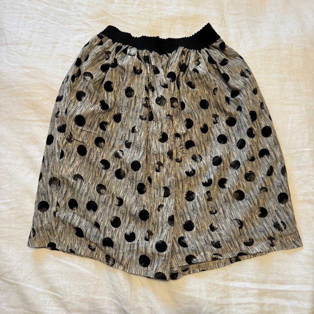 Maeve Black & White Mid Length Skirt